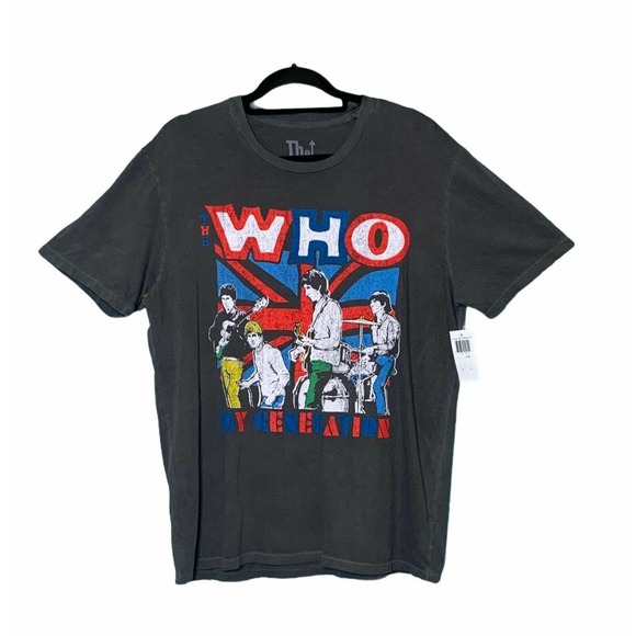 The Who Gray Graphic 100% Cotton Short Sleeve T-Shirt Size L - Picture 1 of 6